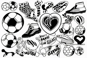 Soccer with a heart tattoo idea