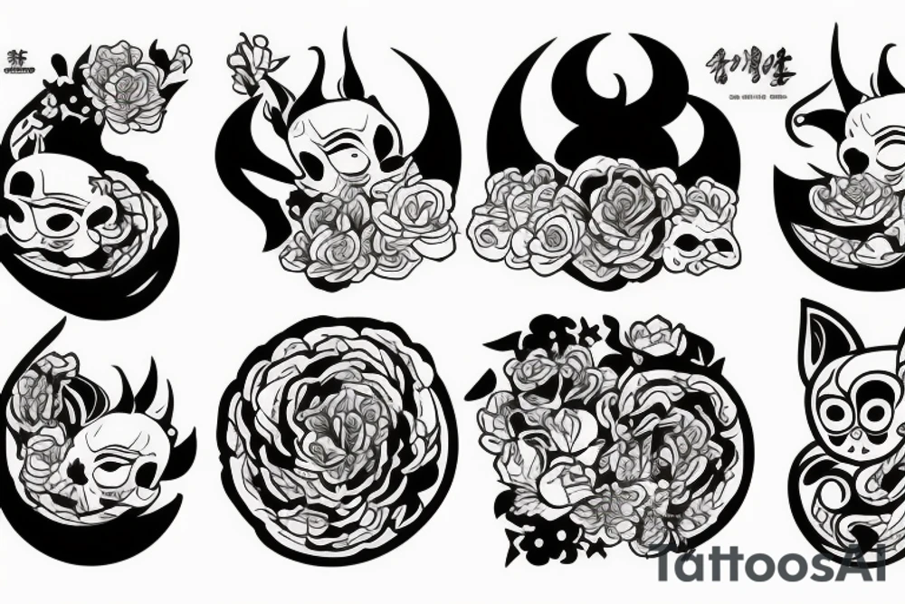 Кот в синем кимано tattoo idea