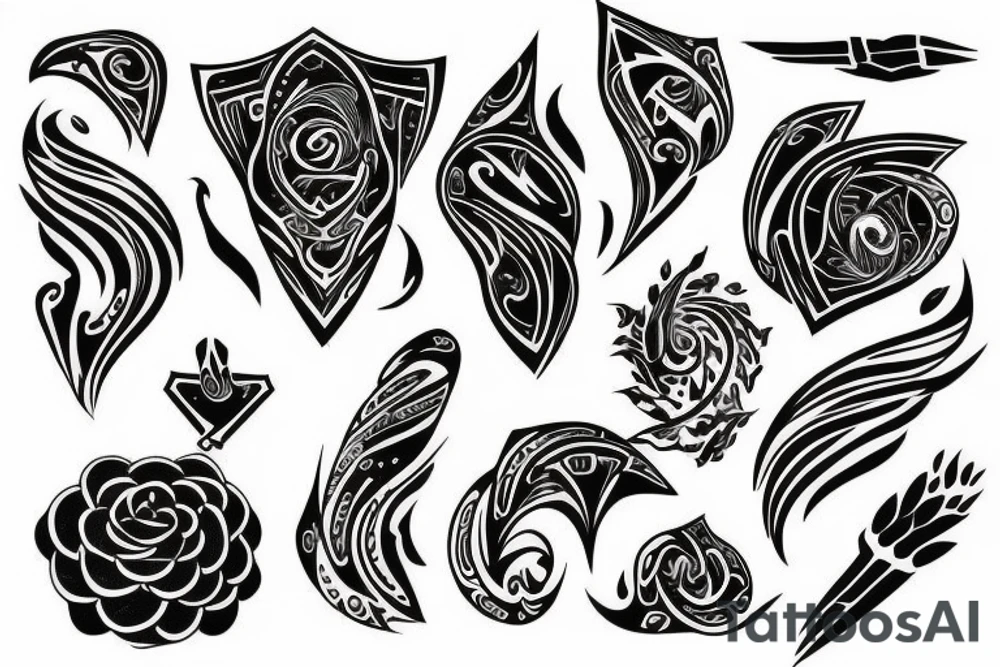 abstract blackwork tattoo idea