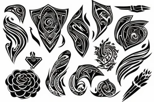 abstract blackwork tattoo idea