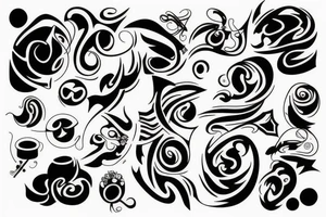 abstract blackwork tattoo idea