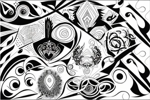 abstract blackwork for arms tattoo idea