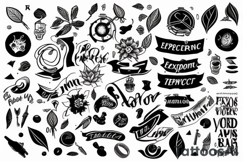 Text with experience tattoo idea