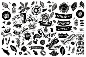 Text with experience tattoo idea