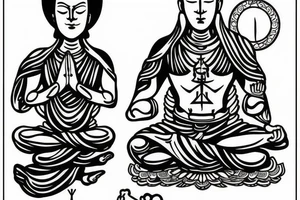 Meditating monk tattoo idea
