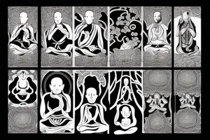 Meditating monk tattoo idea