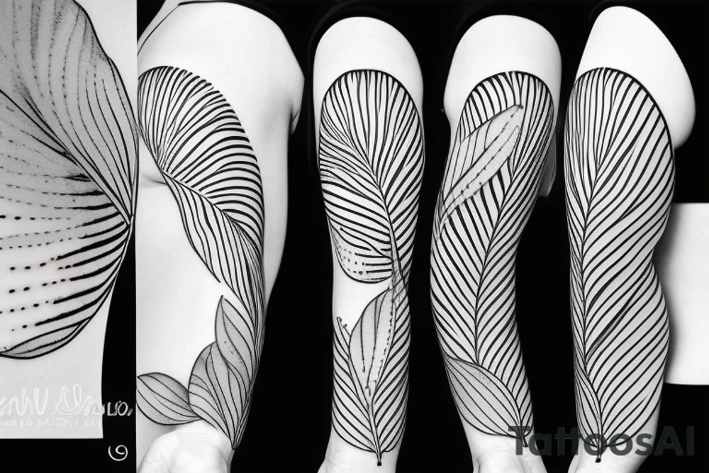 Monstera leaves tattoo idea