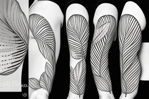 Monstera leaves tattoo idea