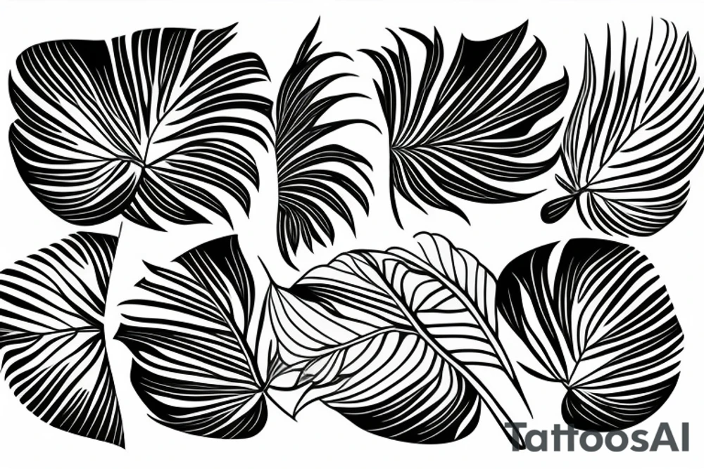 Monstera leaves tattoo idea