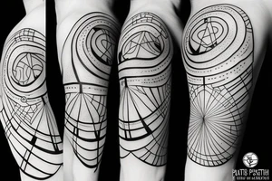 planet earth and the stars are nearby tattoo idea