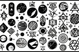 planet earth and the stars are nearby tattoo idea