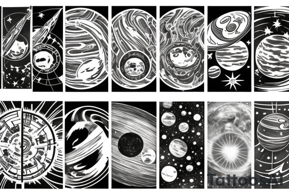 the solar system tattoo idea
