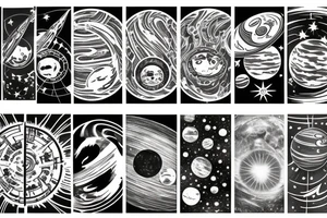 the solar system tattoo idea