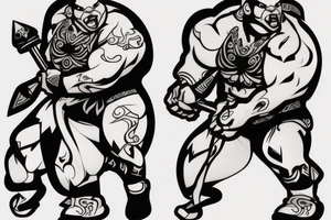 pudge from dota 2 after take pampage tattoo idea