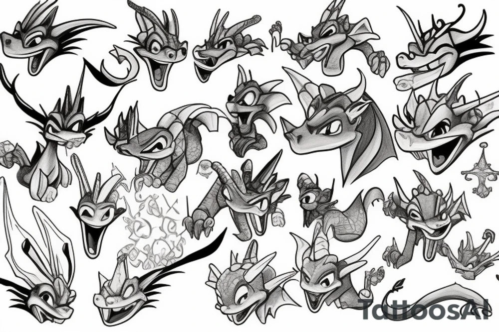 Spyro the dragon tattoo idea