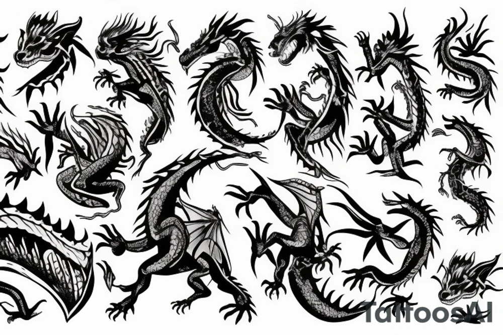 Dragon on the hand tattoo idea
