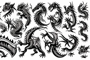 Dragon on the hand tattoo idea