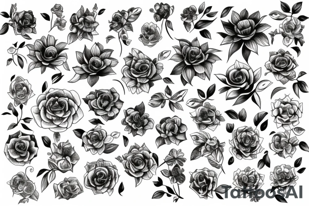 Flowers tattoo in arms tattoo idea