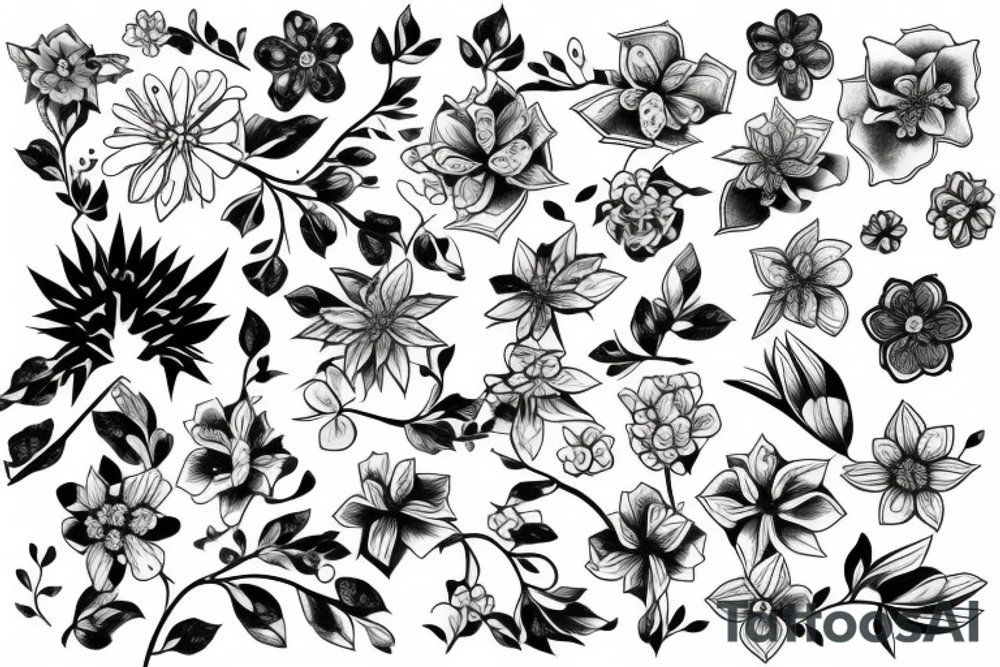 Sakura flowers tattoo tattoo idea