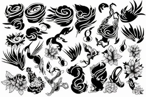 Small, japanese design tattoo idea