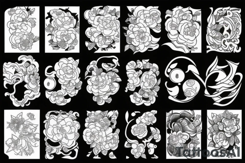 Small, japanese design tattoo idea