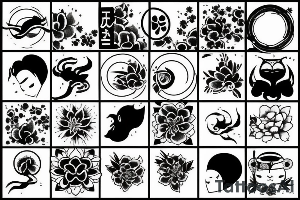 Small, japanese design tattoo idea