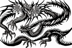 dragon with realistic red eyes tattoo idea