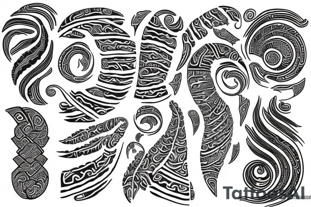 Maori, Indonesia, spiraling, fern tattoo idea