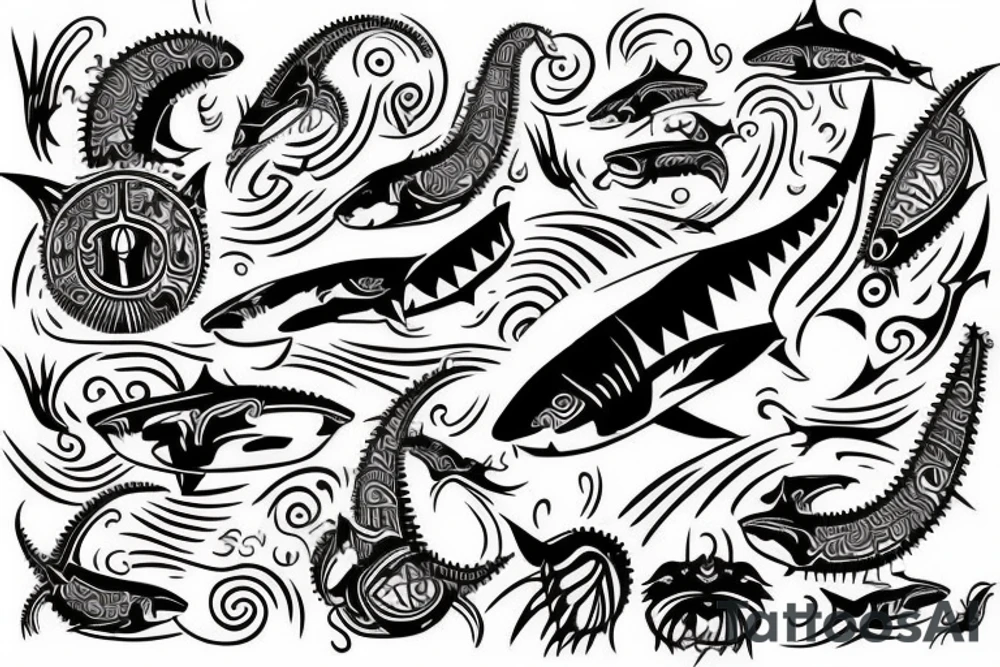 Maori, Indonesia, spiraling, shark tattoo idea