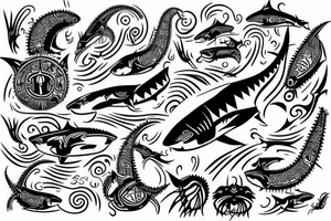 Maori, Indonesia, spiraling, shark tattoo idea