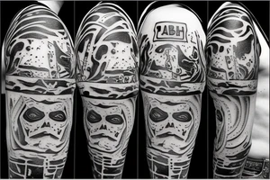 JABBA  black metal logo tattoo idea