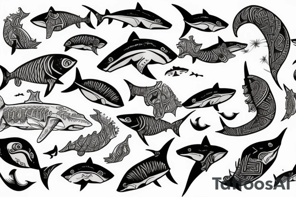 Maori, Indonesia, spiraling, shark tattoo idea