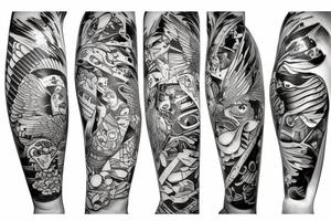 fried chicken in latin tattoo idea