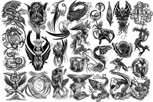 Mythological tattoo featuring rebirth tattoo idea