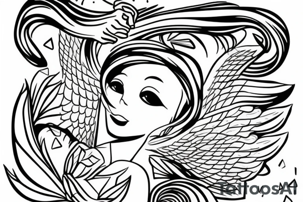 Angel tattoo tattoo idea