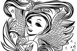 Angel tattoo tattoo idea