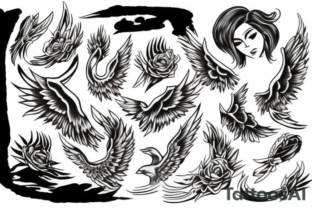 Angel tattoo tattoo idea