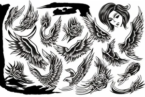 Angel tattoo tattoo idea