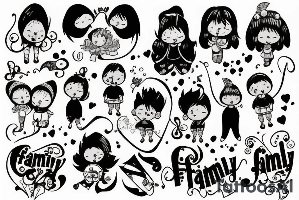 family
children tattoo idea