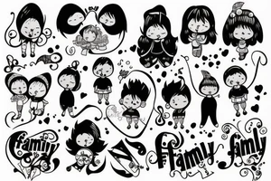 family
children tattoo idea