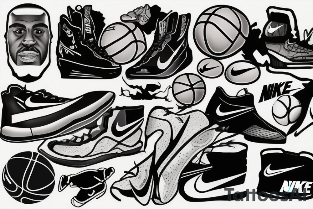 Nike and basketball tattoo idea