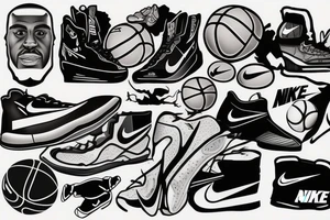 Nike and basketball tattoo idea