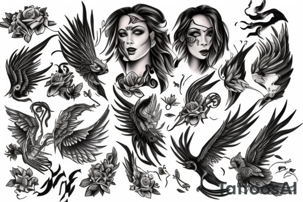 Phoenix tattoo idea