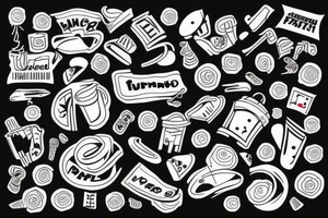 trash polka tattoo idea