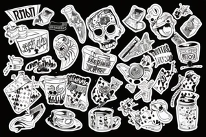 trash polka tattoo idea
