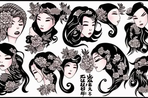 Phoenix and a girl tattoo idea