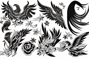 Phoenix and a girl tattoo idea