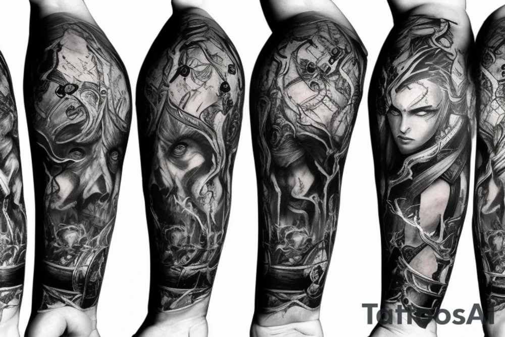 A path of exile sleeve tattoo idea