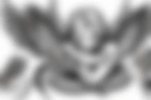 An angel with black wings descending into hell tattoo idea