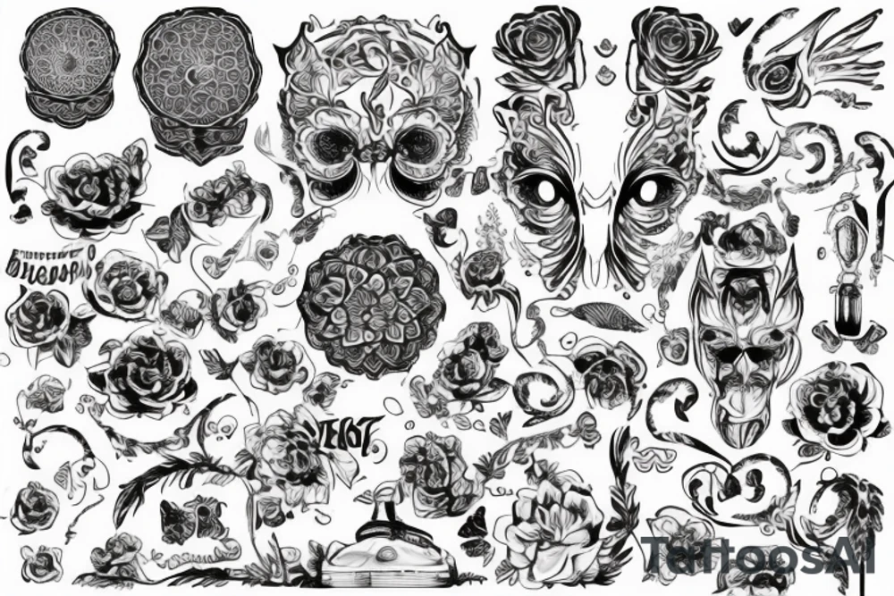 осьминог с большим количество щупалец tattoo idea